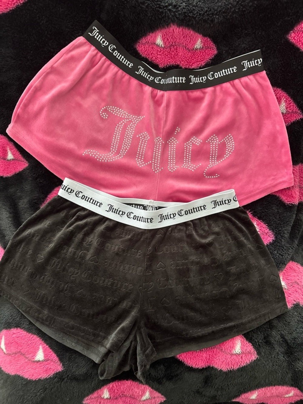Juicy Couture Bundle 2 Pairs Velour Shorts S